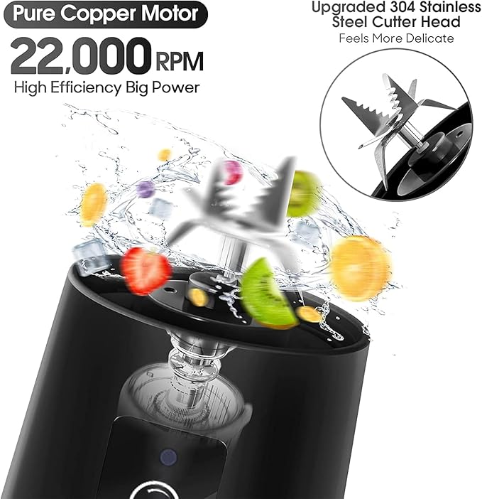 Electric Juicer – USB Rechargeable Portable Blender for Fruits & Vegetables