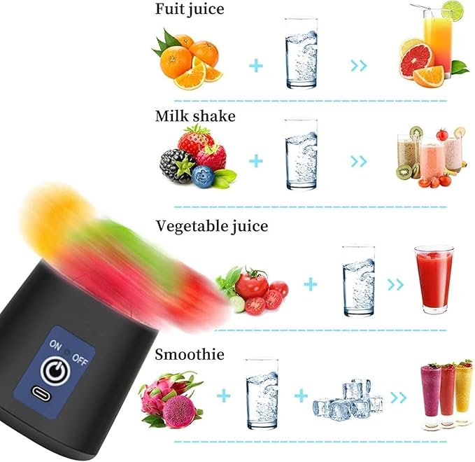 Electric Juicer – USB Rechargeable Portable Blender for Fruits & Vegetables