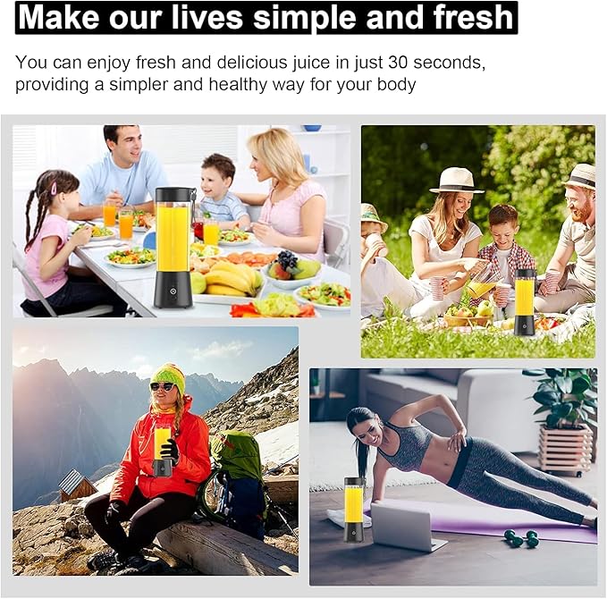 Electric Juicer – USB Rechargeable Portable Blender for Fruits & Vegetables