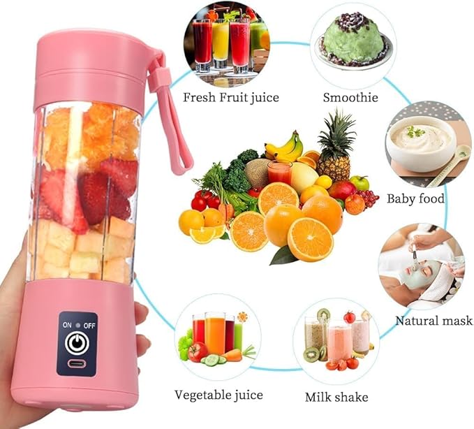 Electric Juicer – USB Rechargeable Portable Blender for Fruits & Vegetables