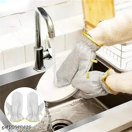 Wire Dishwashing Gloves | Heat-Resistant Kitchen Cleaning Gloves