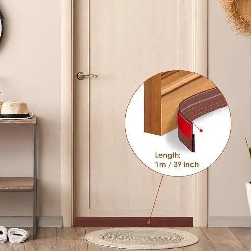 Self-Adhesive Floor Transition Strip | 1m Wood-Finish Silicone Tape