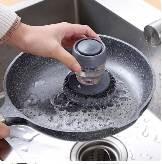 2-in-1 Liquid Soap Dispensing Dish Brush | Smart Soap Dispenser Brush (Pack of 2)