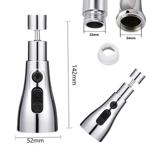 3-Mode Kitchen Sink Faucet | Stainless Steel | Multi-Function Spray