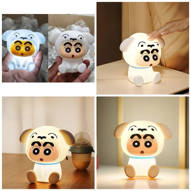 Crayon Shin-chan Shiro LED Night Light Lamp | Cute Anime Desk Lamp