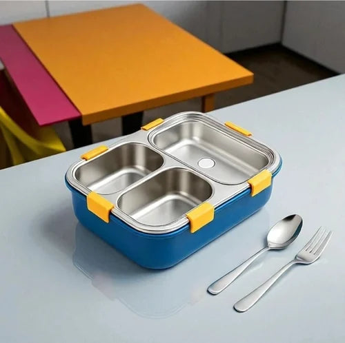Stainless Steel Insulated Lunch Box – 3 Compartment
